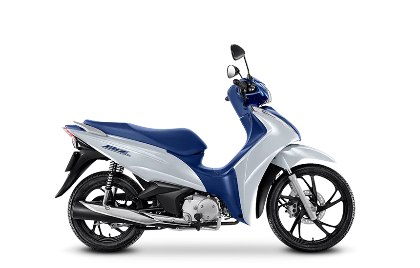 Moto Honda Biz 125 Branco e Azul