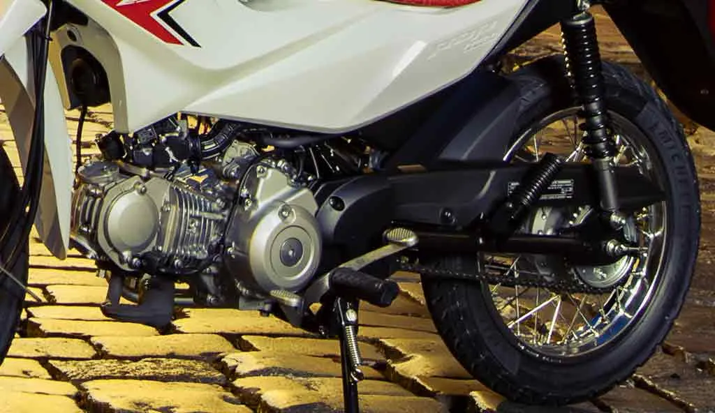 Módulo Features Tecnologia Transmissão Semiautomática da Moto Honda POP 110i ES Branco Ross White