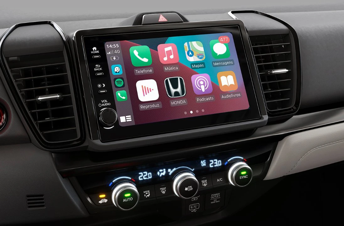 Multimídia de 8" touchscreen