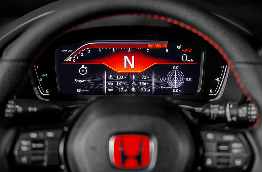 Painel digital TFT 10.2" de alta resolução