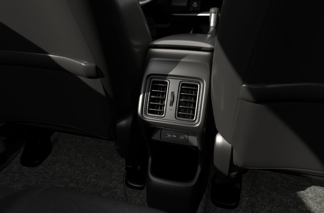 Saídas de ar nos bancos traseiros