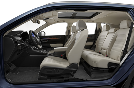 CR-V - Conforto - Amplo espaço interno com cancelador ativo de ruídos