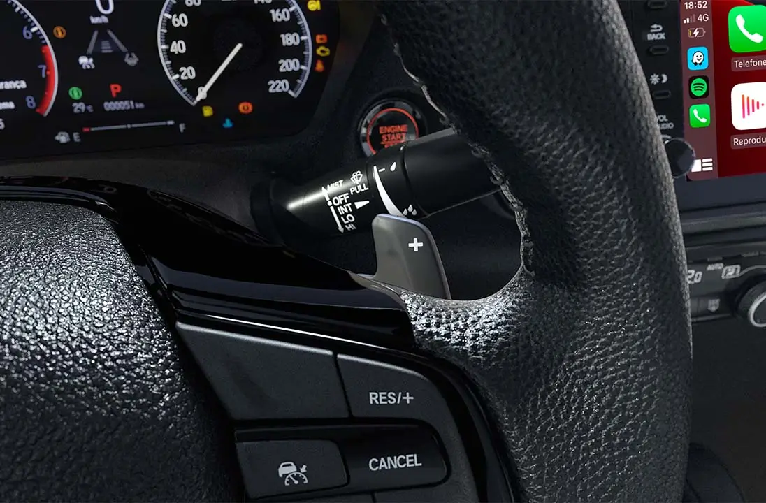  Troca de marcha no volante (Paddle Shift)