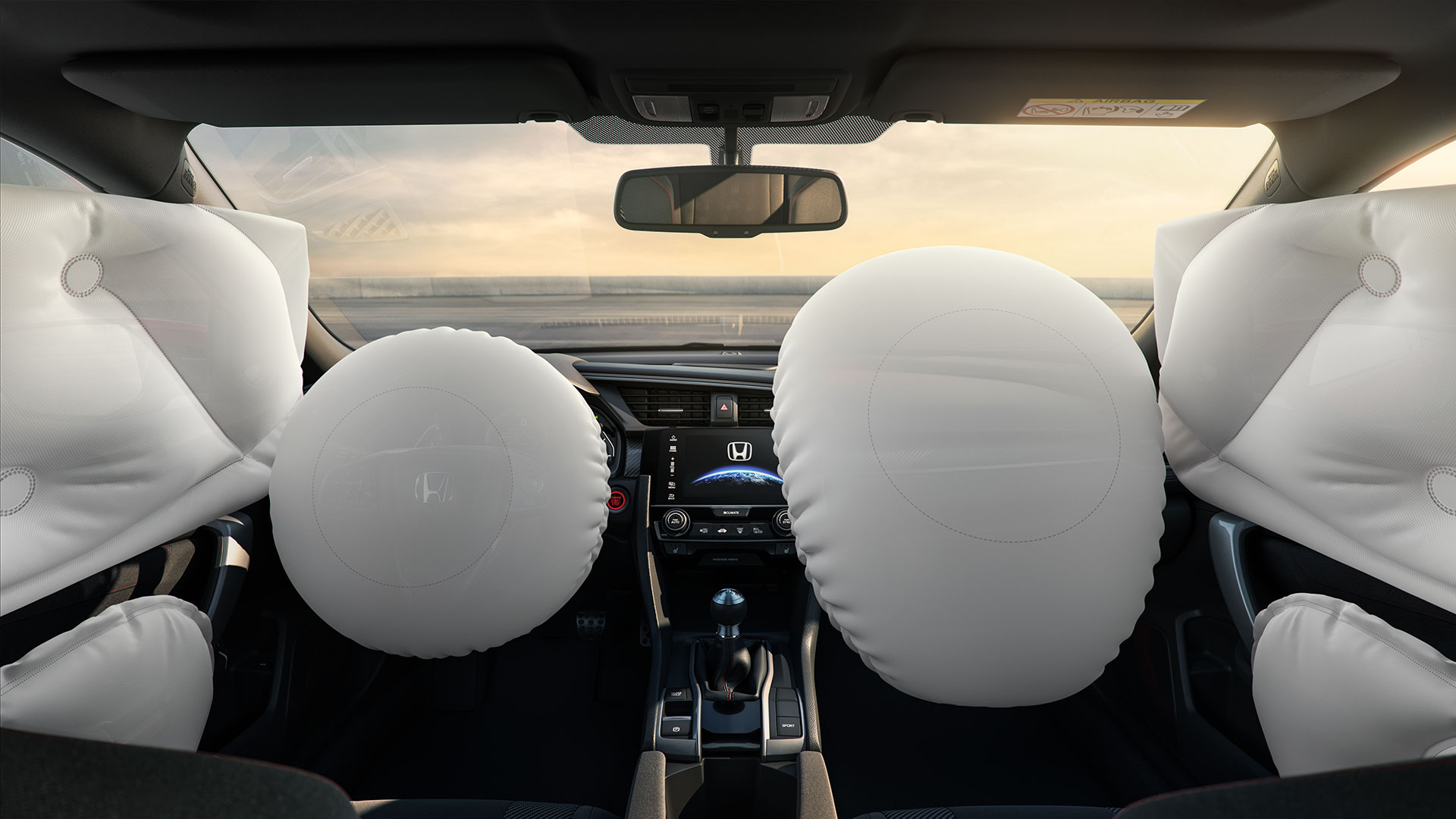 6 airbags (frontais, laterais e de cortina) Honda Automóveis