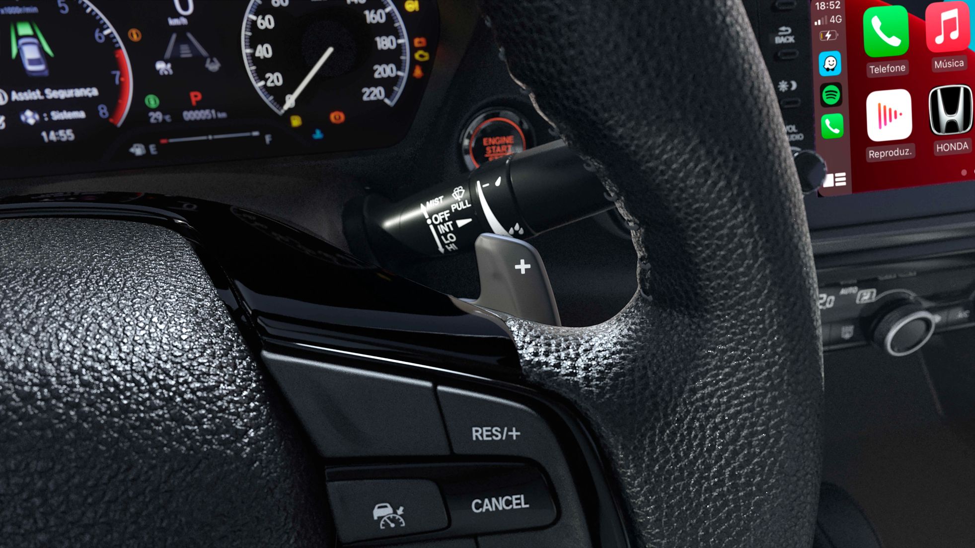 Troca de marcha no volante (Paddle Shift)