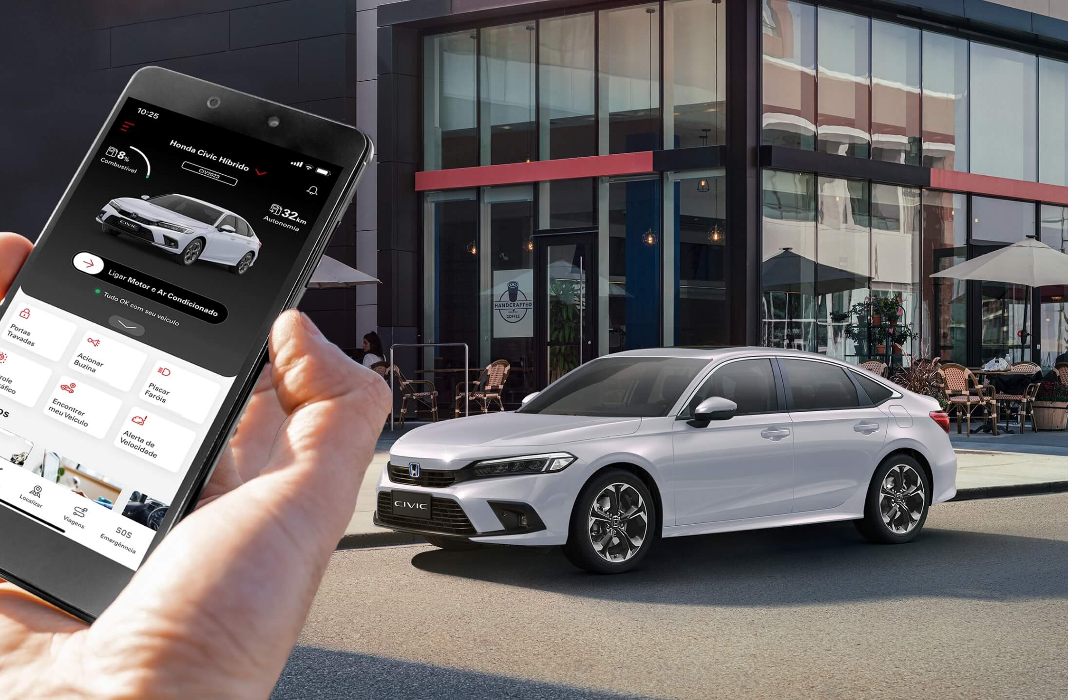 Civic Híbrido - Tecnologia - myHonda Connect 