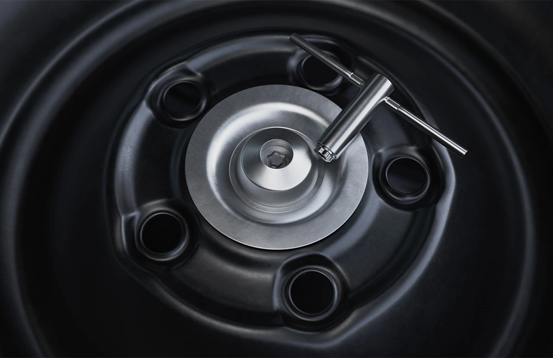 WR-V - Interno - Trava antifurto de estepe