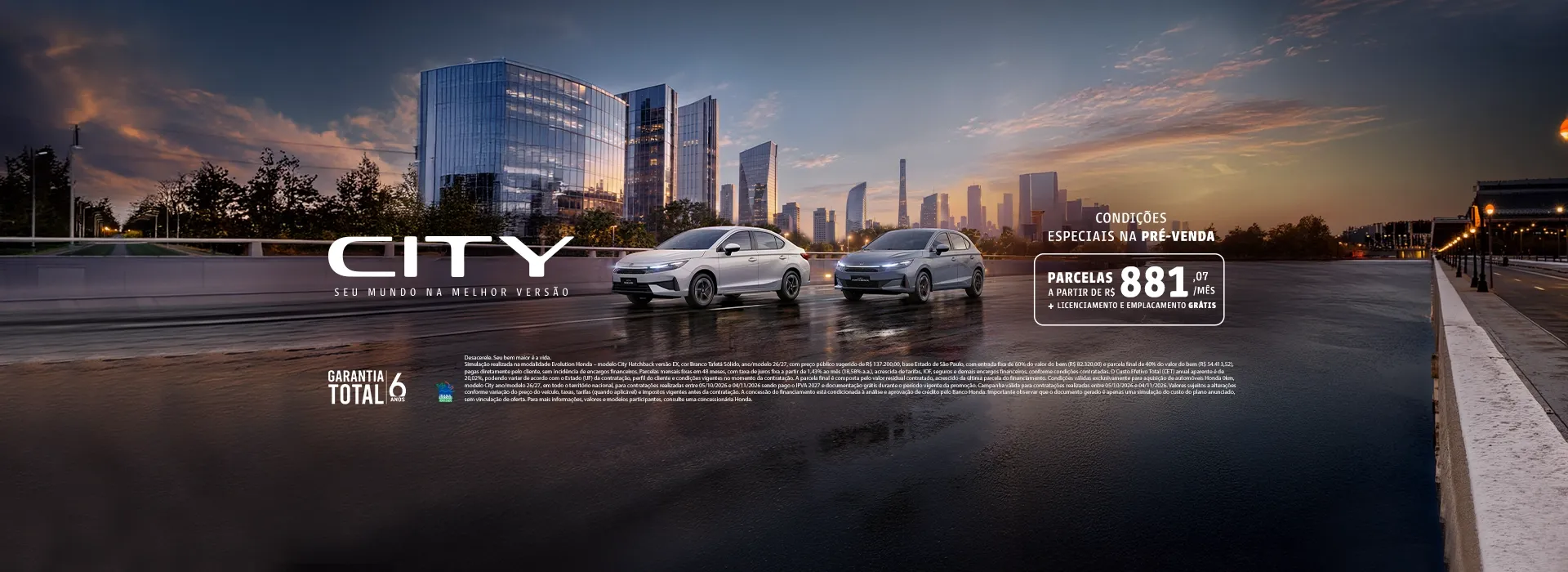 Banner Desktop - City Sedan e Hatchback