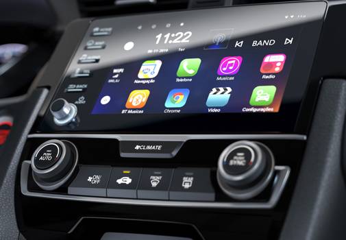 Interface Apple CarPlay e Android Auto™