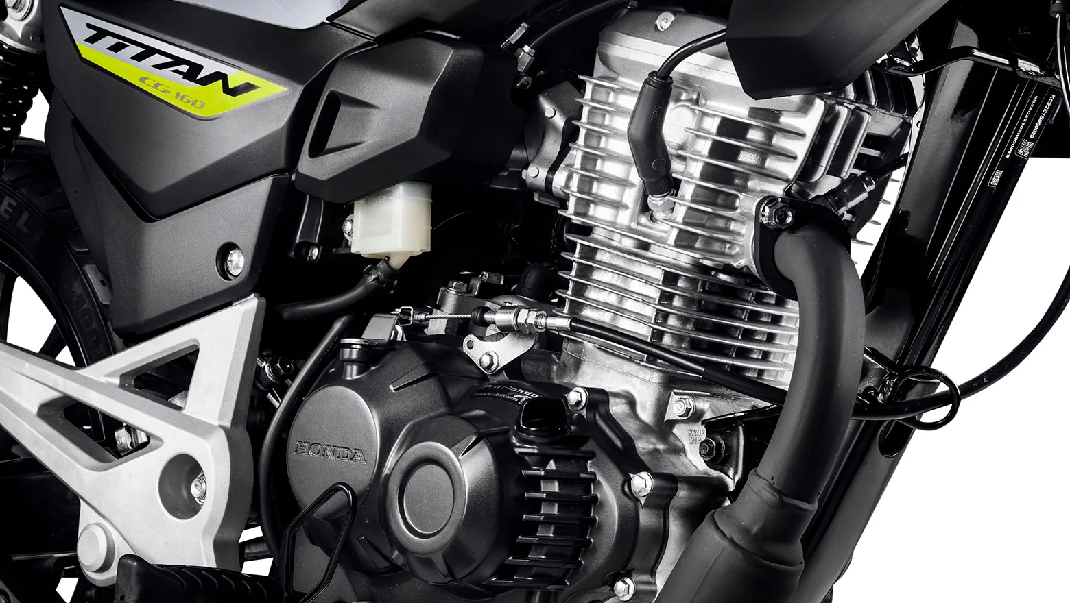 Detalhes do motor da moto Honda CG 160 Titan