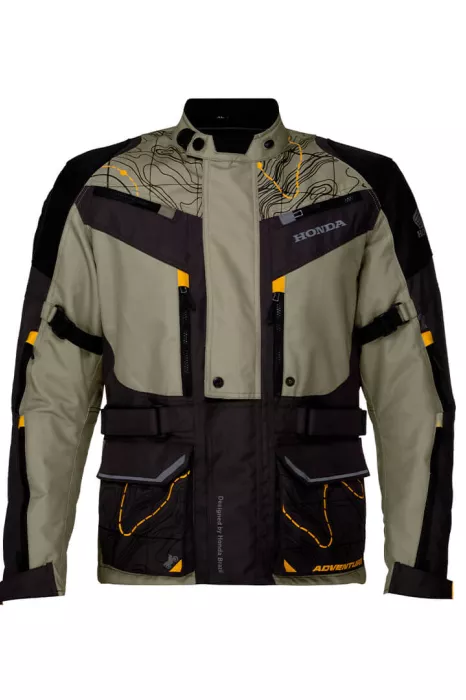 Jaqueta Honda - Parka Adventure Bege/Amarelo