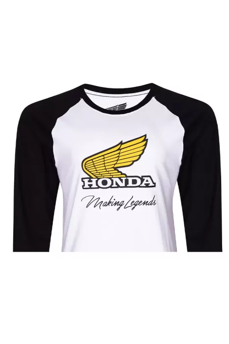 Camiseta Feminina Honda Vintage Legends Manga Longa