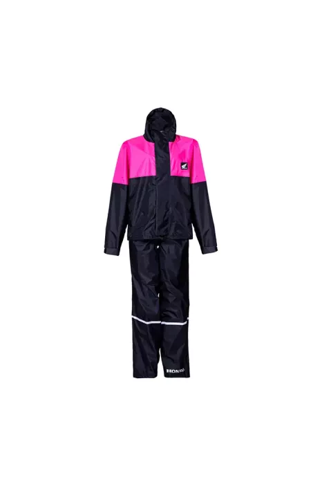CJ. CHUVA Honda FEMININO NYLON PRETO/ROSA