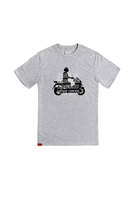 Camiseta silhueta scooter - Cinza Mescla - Coleção Urban