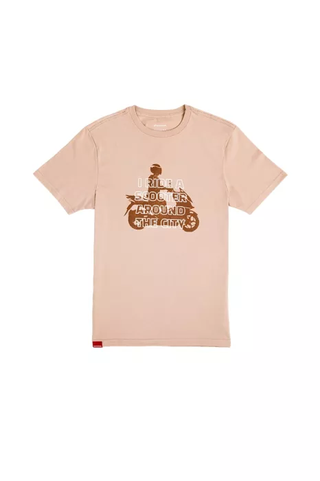 Camiseta silhueta scooter - Bege - Coleção Urban