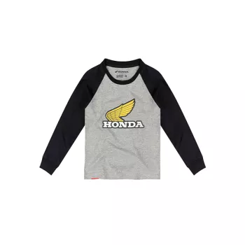 Camiseta Infantil Honda Asa Vintage Manga Longa