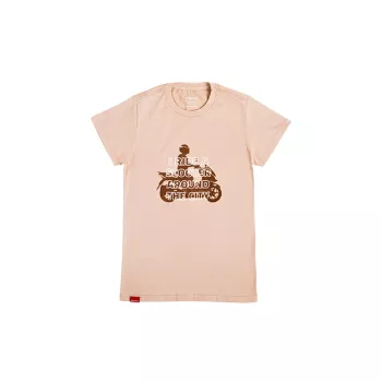 Camiseta feminina silhueta scooter - Bege - Coleção Urban6