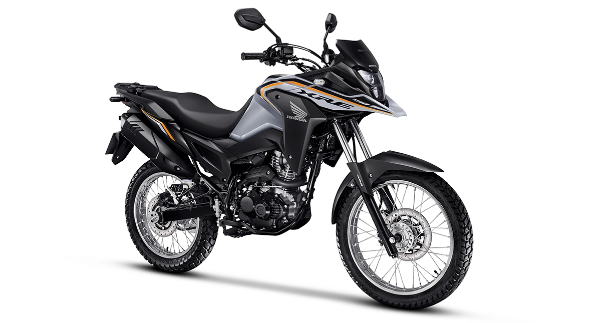 Honda XRE 190 cinza perolizado de lado