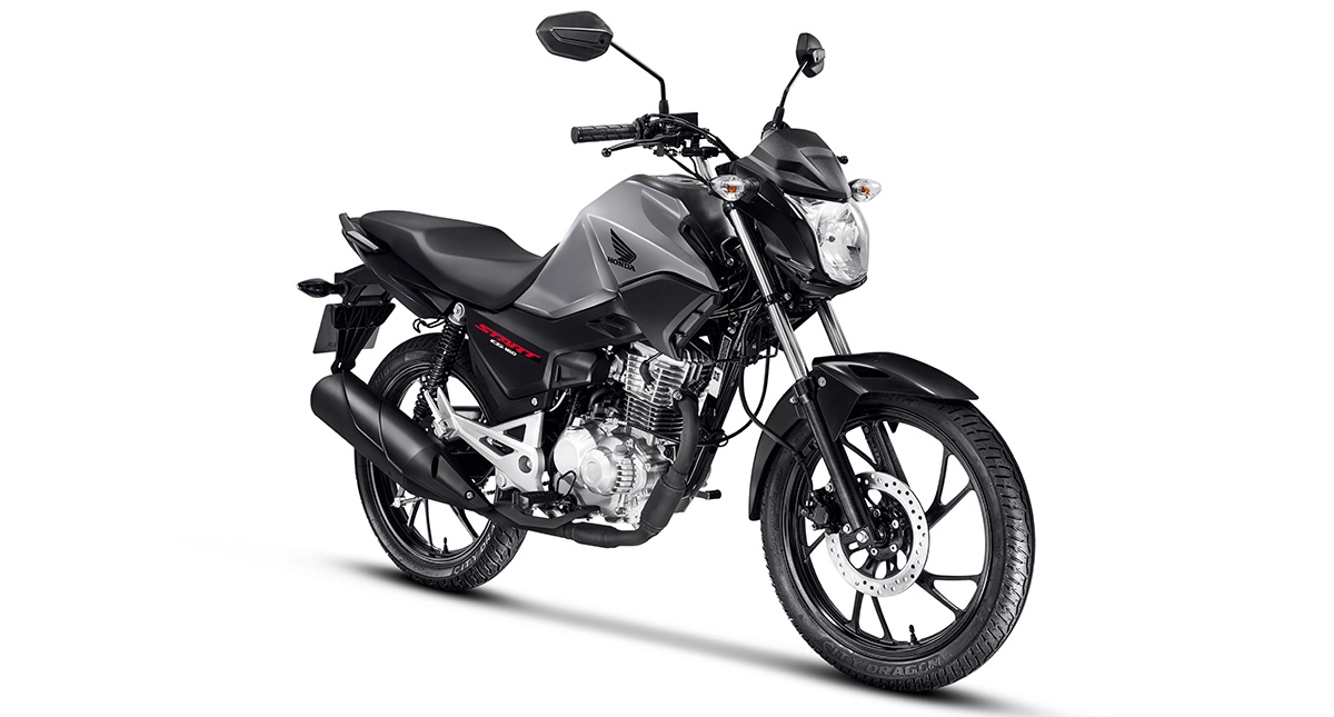 Motocicleta CG 160 Start em prata e preto