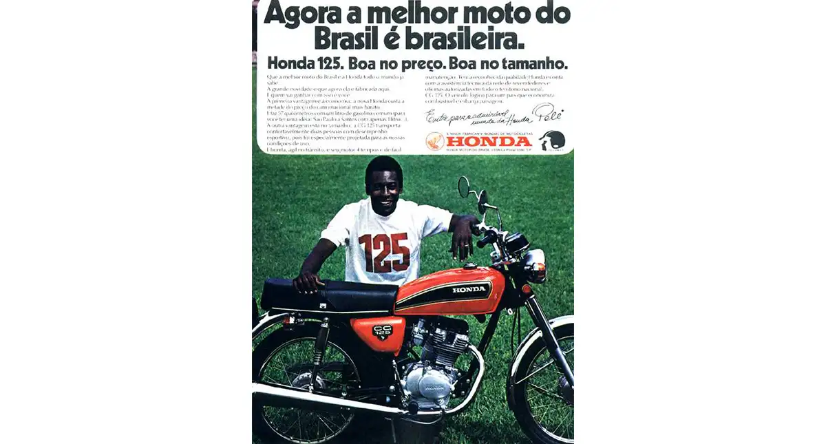 Motocicleta Honda CG 125 Vermelha Rei Pelé