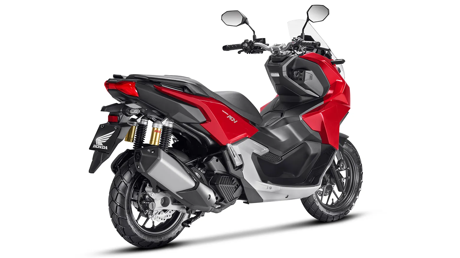 Moto Honda ADV Vermelho lateral traseira direita
