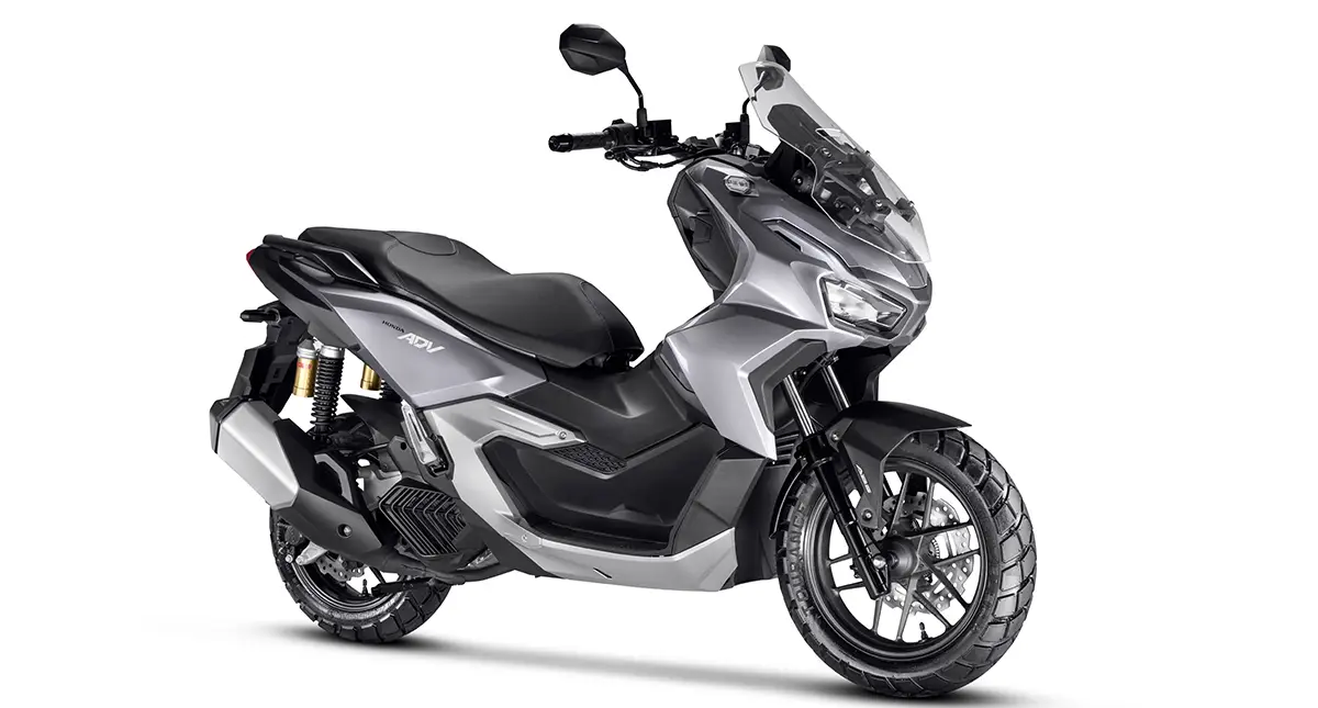 Nova Motocicleta Honda ADV 160 prata Lateral
