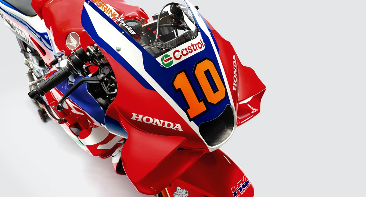 Honda RC 213V - Detalhe Frontal da HRC Castrol 2025
