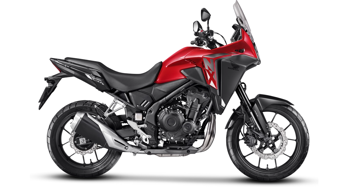 honda nx500 vermelho lateral