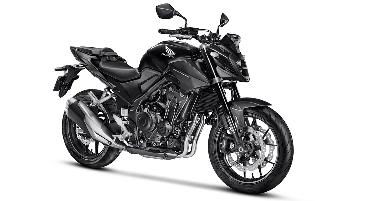moto honda hornet preta posição 3/4