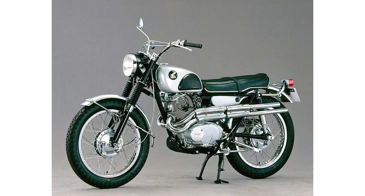 Honda scrambler visão lateral