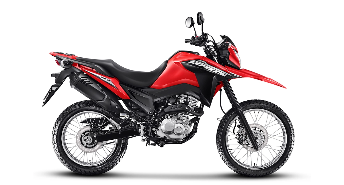 Nova Honda NXR Bros 160 ABS 2025 Vermelha com detalhe Preto
