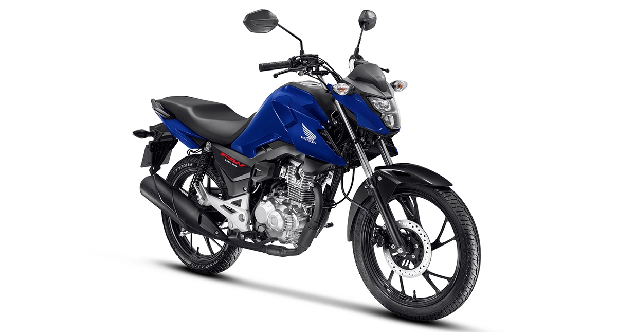 Motocicleta CG 160 Fan em azul e preto