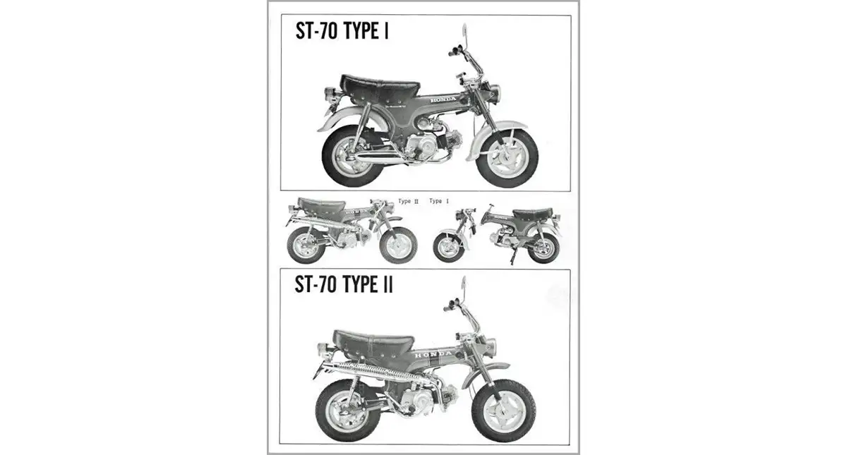 Comparação dos Modelos Honda ST-70 Type I e Type II