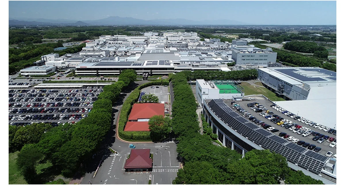 vista aérea de um complexo industrial