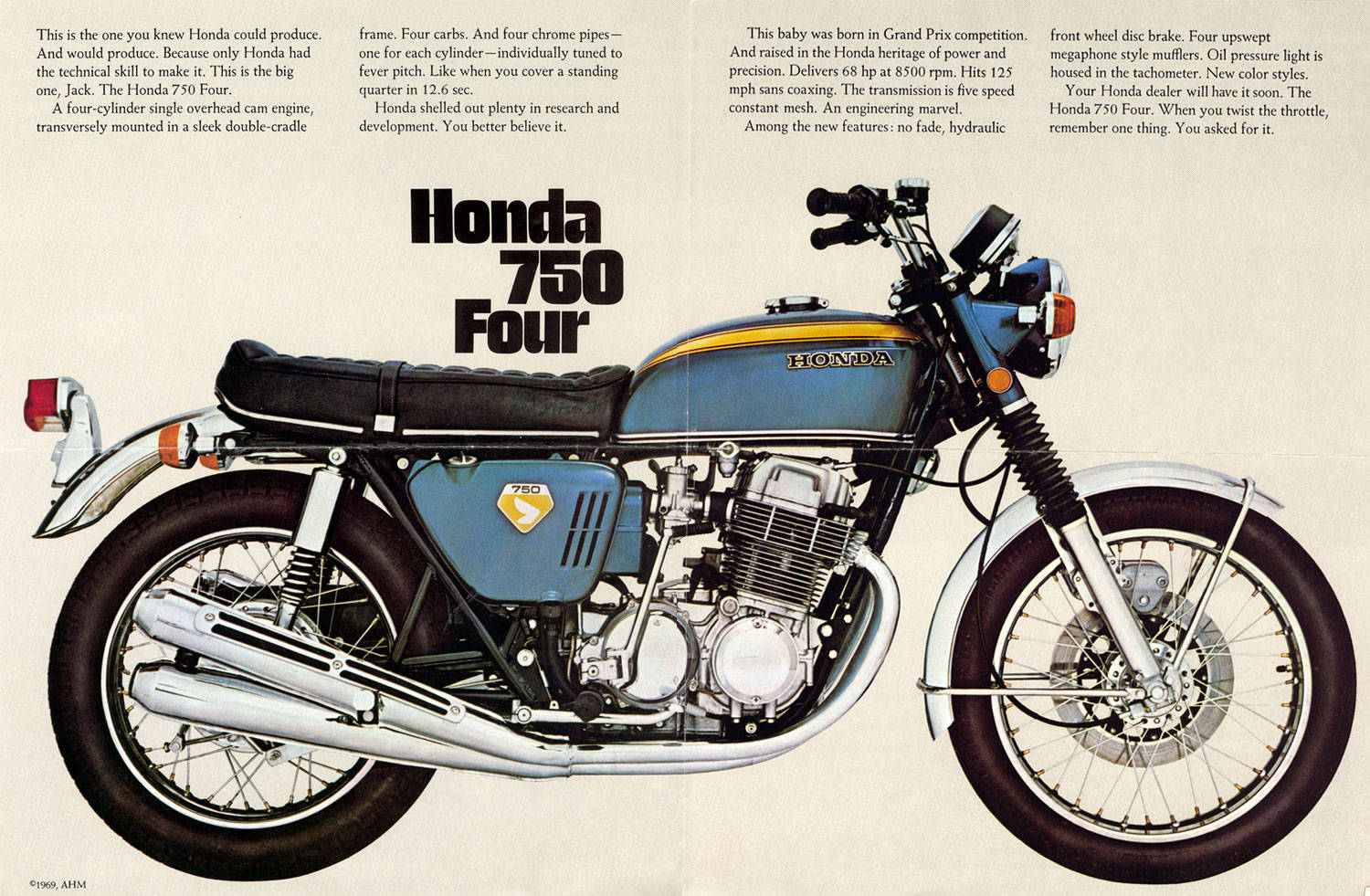 Anúncio da Honda CB 750 Four Azul