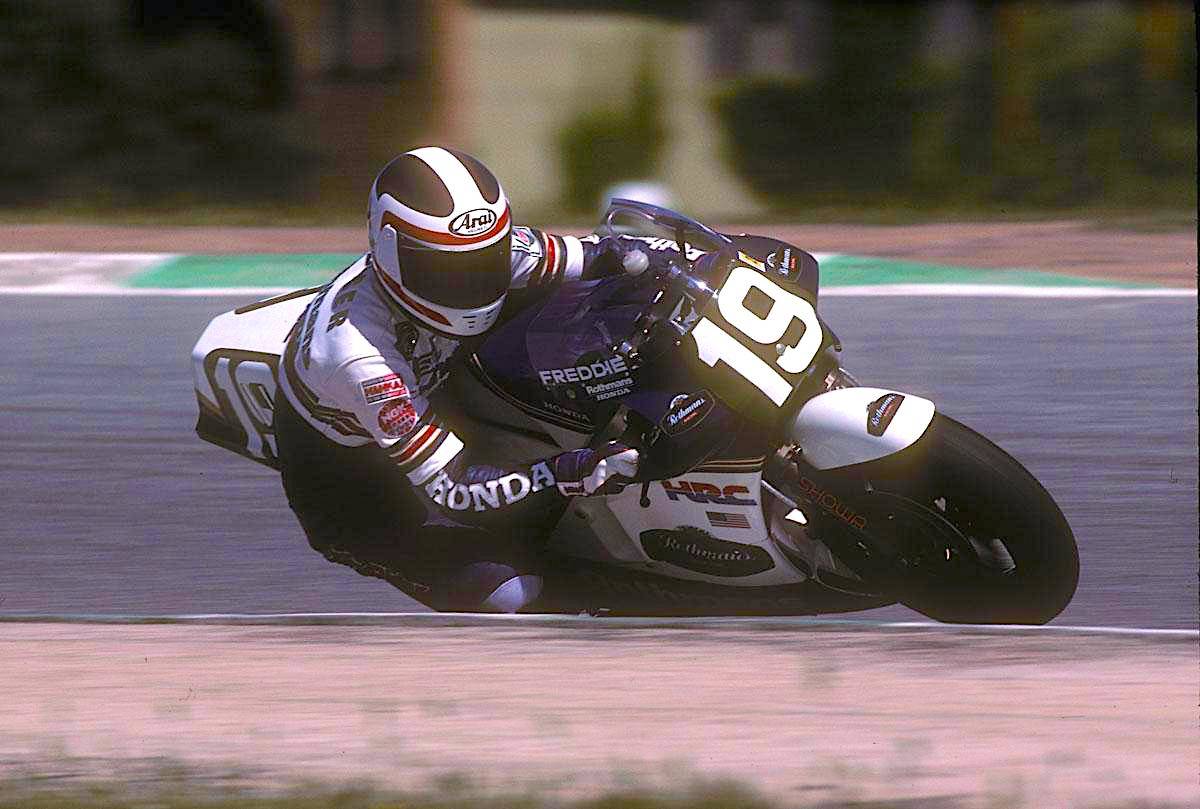 Piloto Freddie Spencer em Moto GP