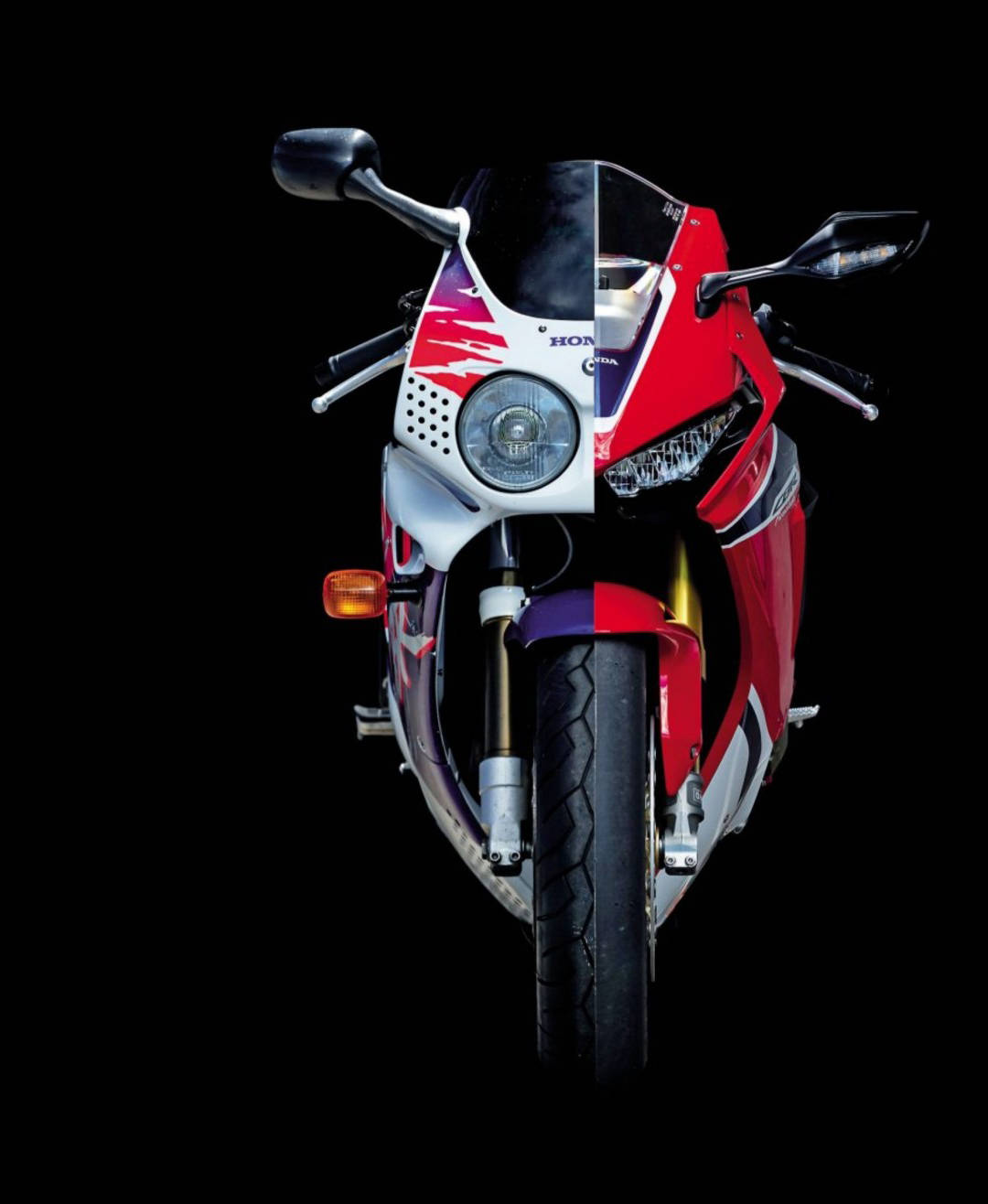 Moto Honda CBR 1000RR Fireblade Antiga e Nova
