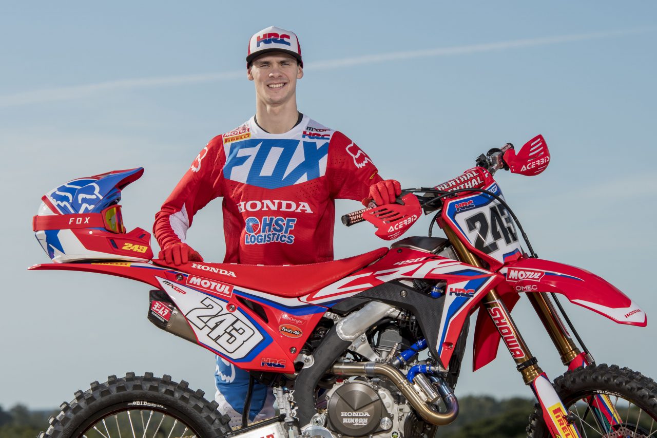 Piloto da Honda Motocross Tim Gajser e CRF 450