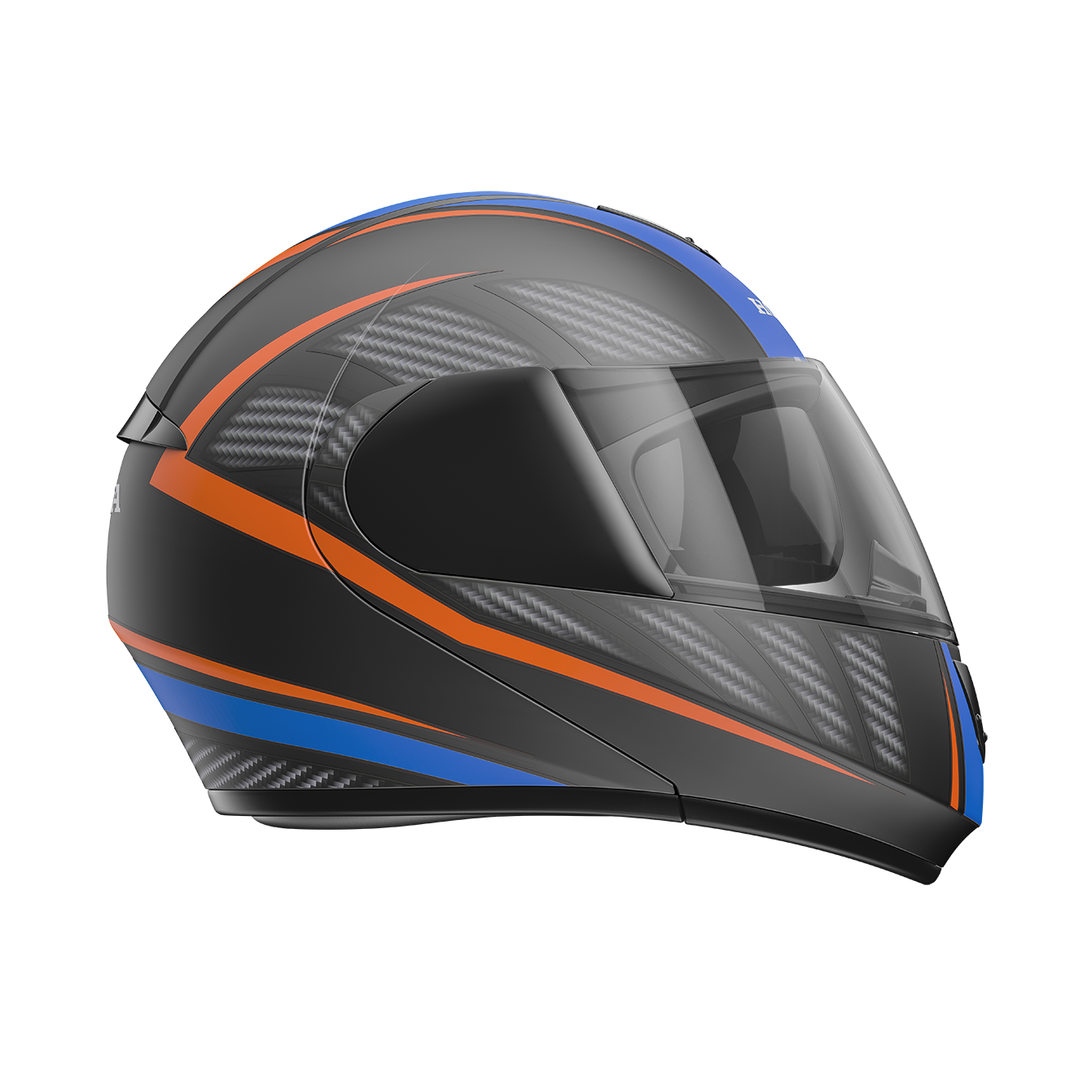 Capacete Honda HSM Linha Dreamer Preto, Azul e Laranja