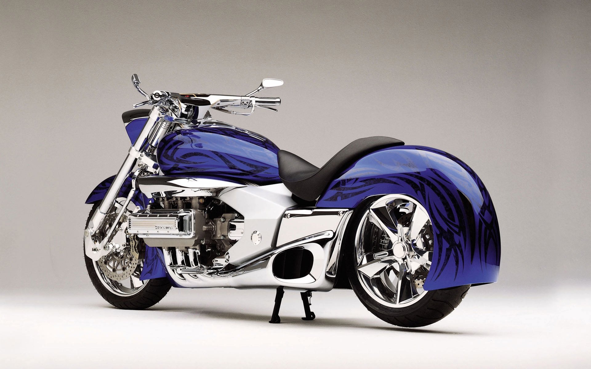Moto Honda Customizada Azul