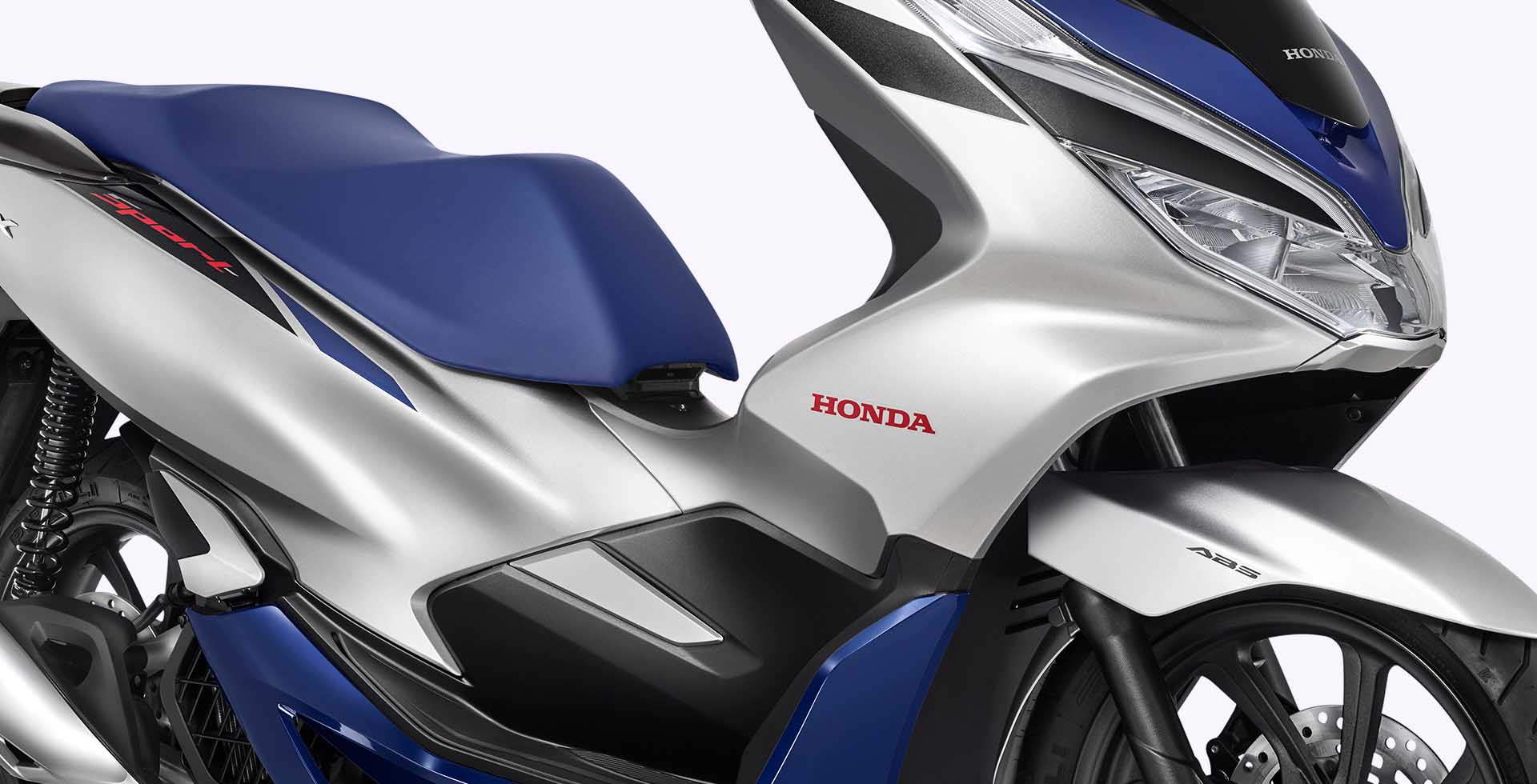 Moto Honda Pcx Cinza Detalhe Lateral