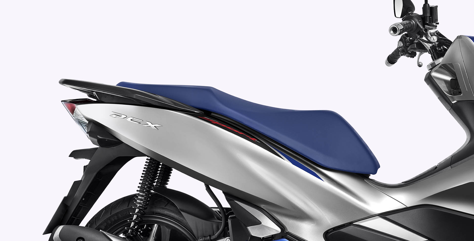 Moto Honda Pcx Cinza Detalhe Banco