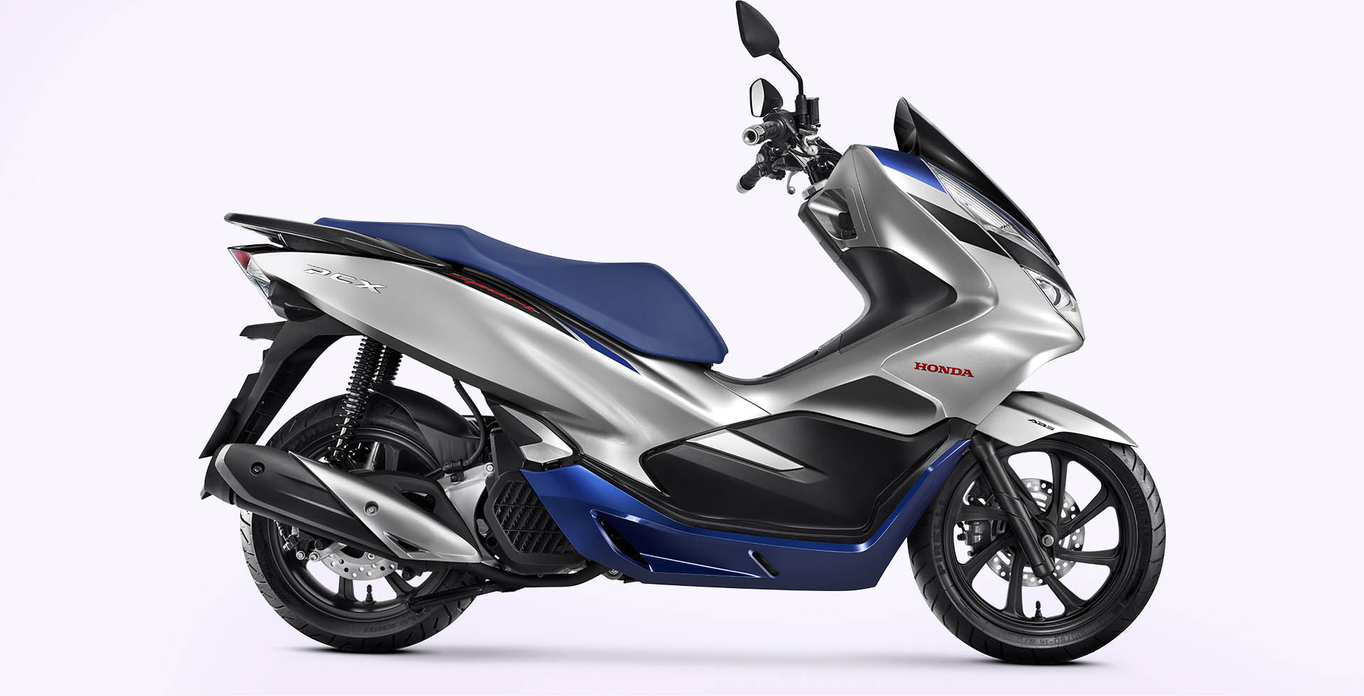 Moto Honda Pcx Cinza Lateral