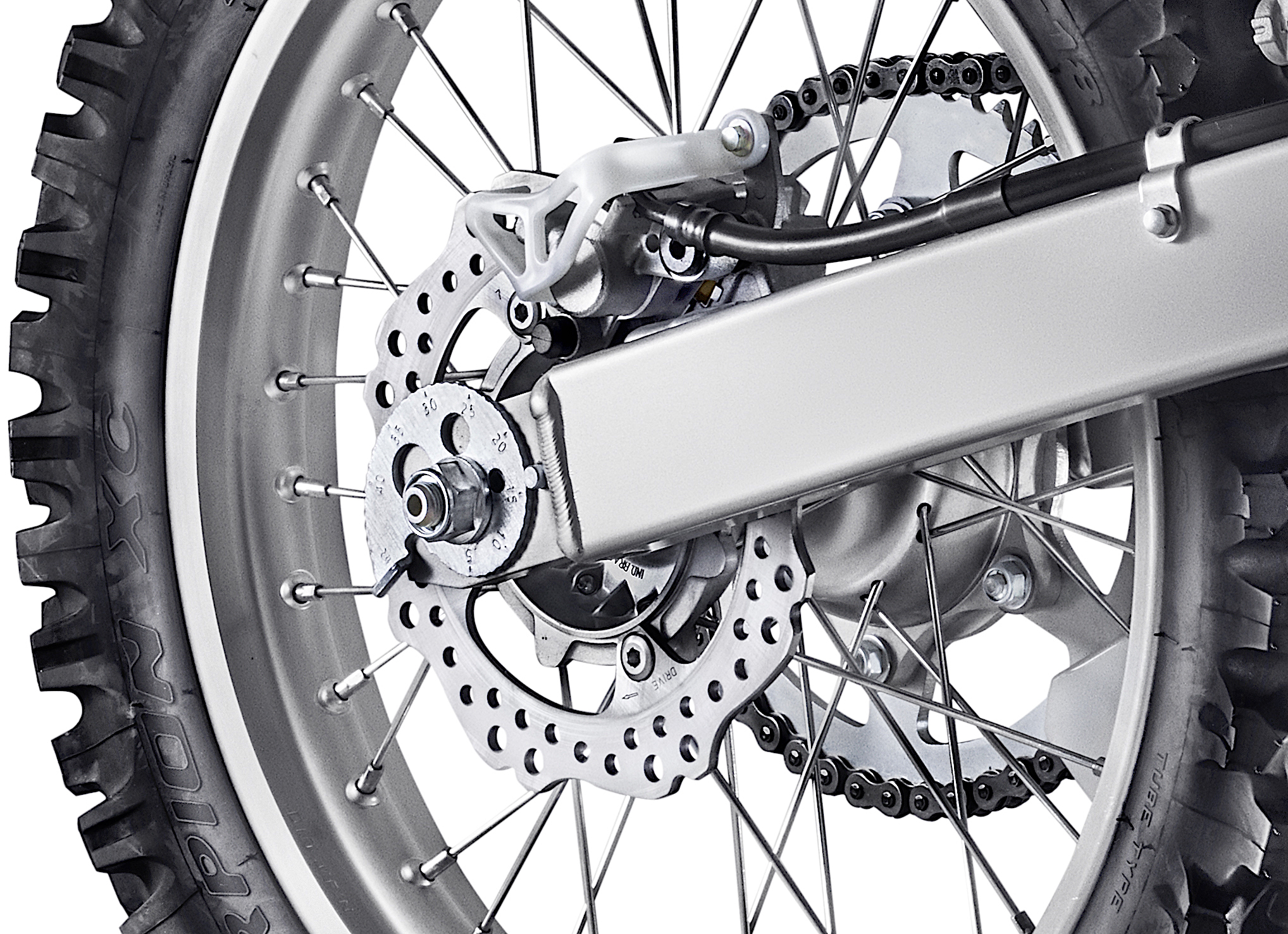 Detalhe freio Moto Honda CRF