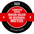 Campeão Geral- Maior valor de revenda motos 2020