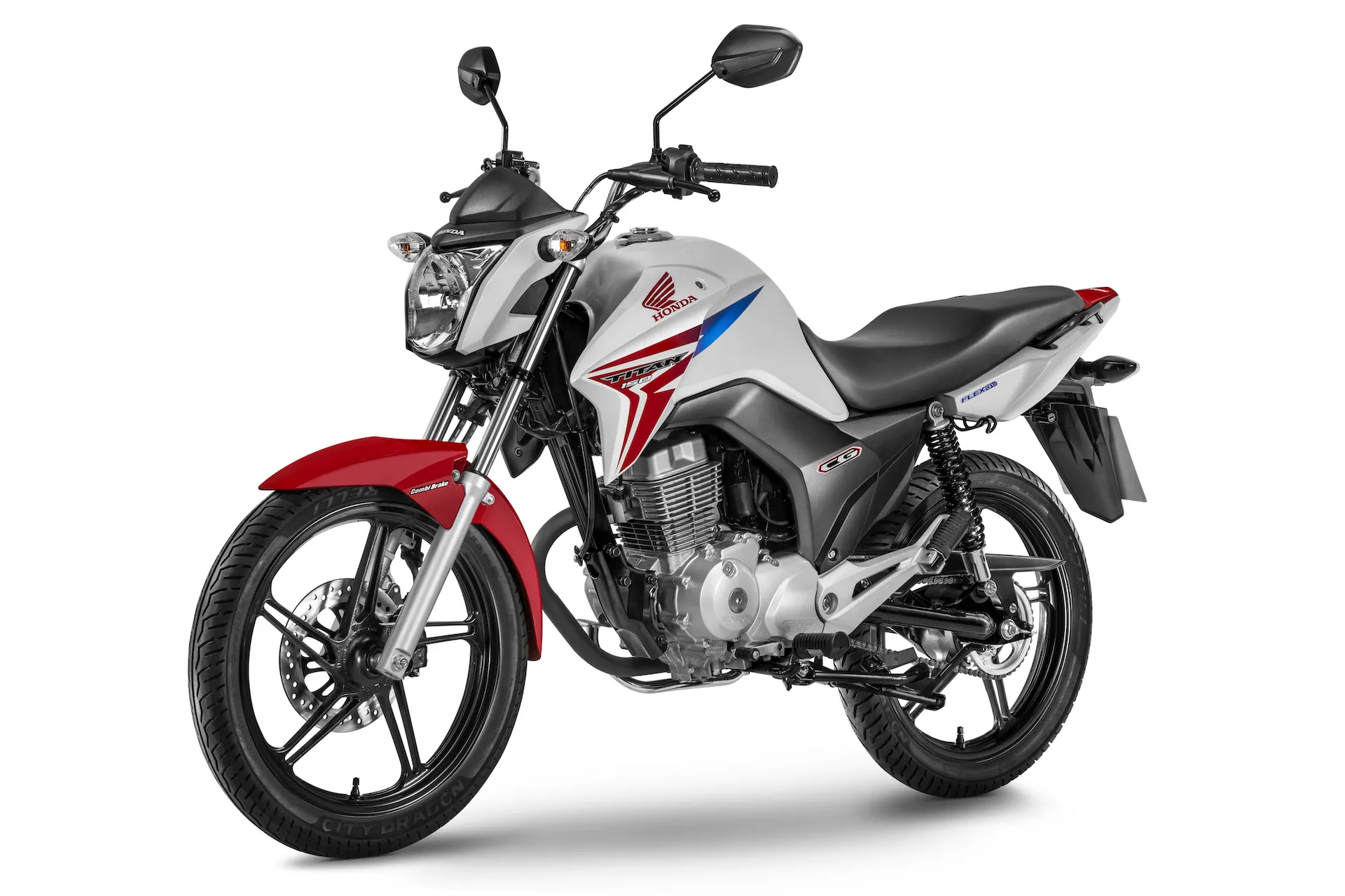 Moto Honda CG Titan prata da 8ª geração de 2015