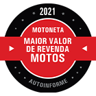 Maior valor de revenda de motos - Motoneta 2021