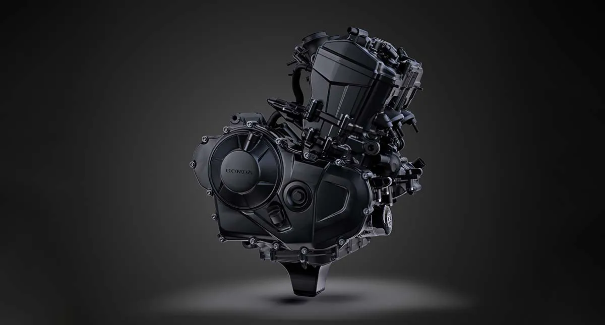 Motor bi-cilindro da nova moto Honda Hornet