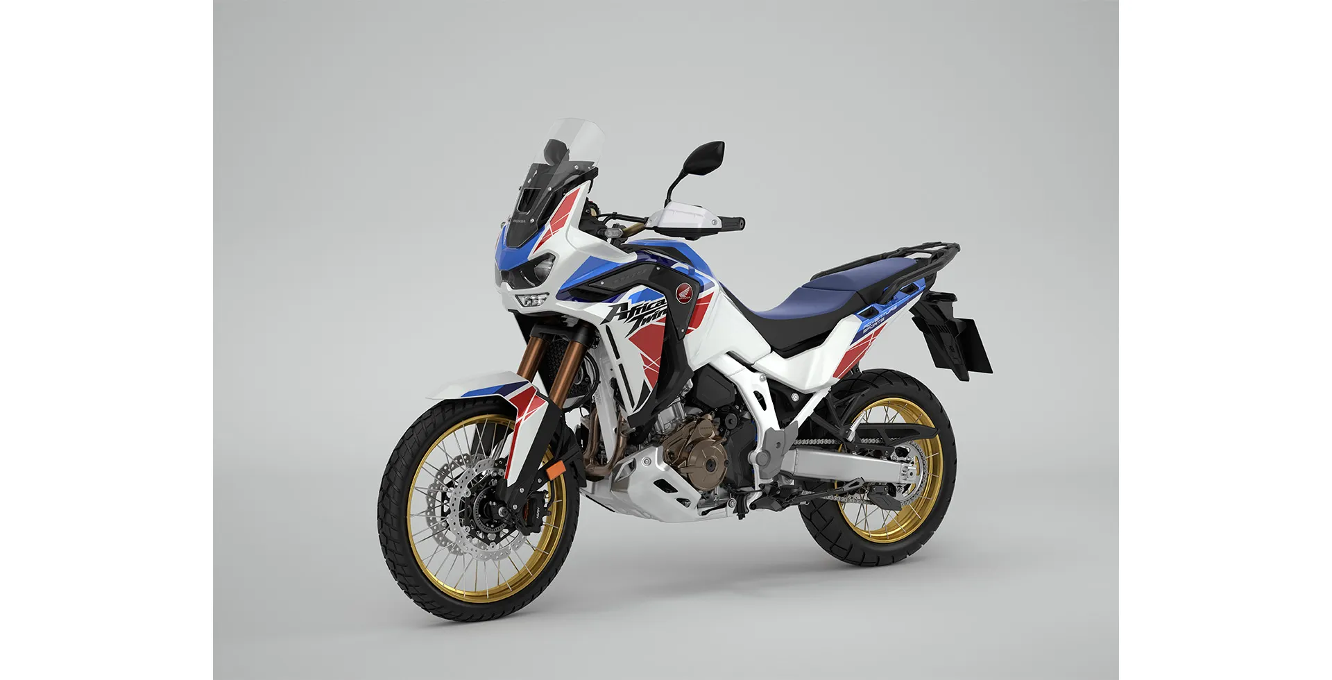 Detalhe Perspectiva Frontal da Moto Honda CRF 1100l Africa Twin Adventure Sports