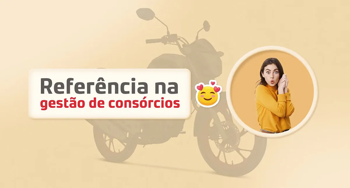 Cartaz Honda referência na gestão de consórcio